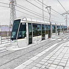 tram glass installation